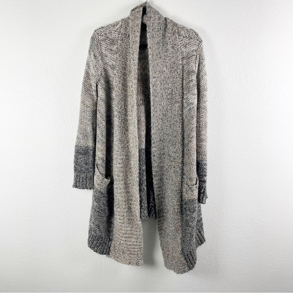 Splendid Marled Open Front Duster Knit Cardigan Sweater Small Mohair Alpaca Wool